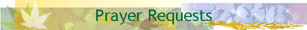 Prayer Requests